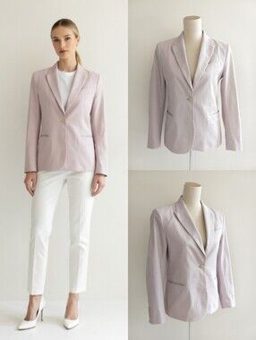 Like New Filippa K Sasha Twill Cotton  Lavender Single-Button Tailored Blazer